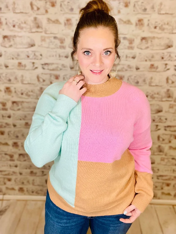 90's Raised Colorblock Sweater