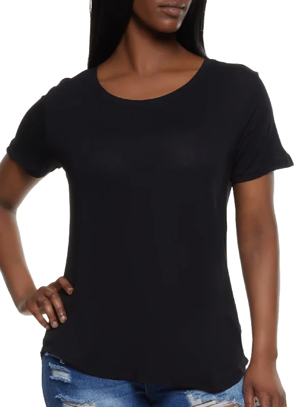 Modal Scoop Neck Short Sleeve Tee