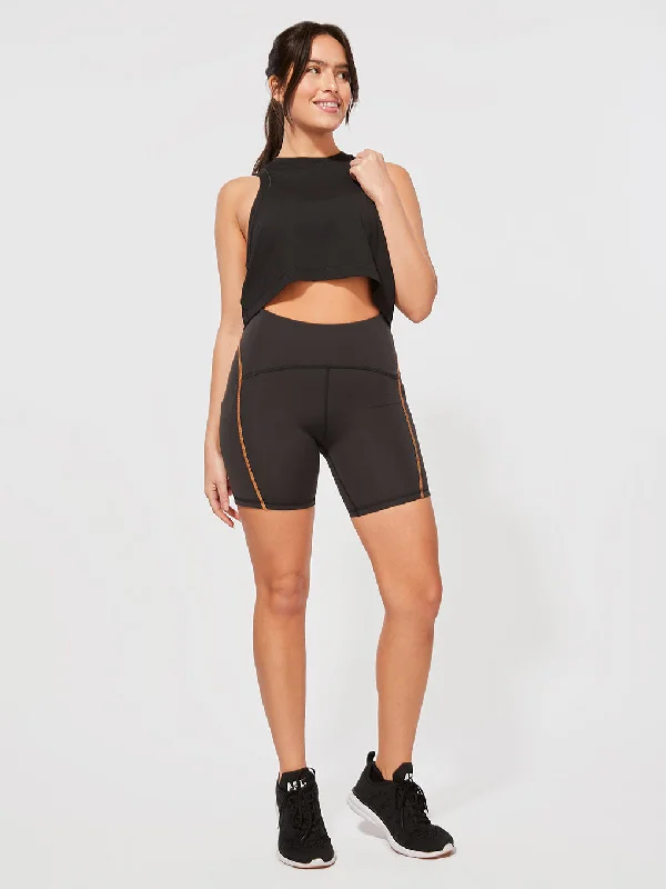 LULULEMON X BARRY'S BLK OPEN-BACK CROPPED TANK