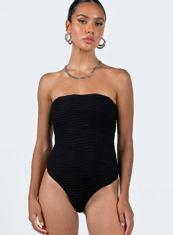 Makena Strapless Bodysuit Black