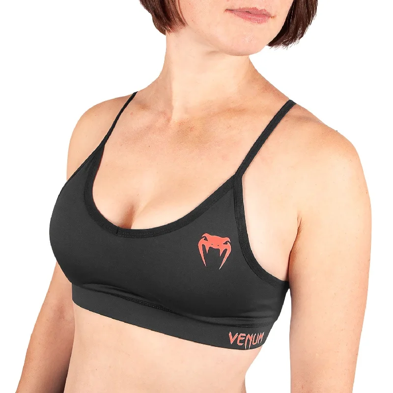 Venum Tecmo Sport Bra - For Women - Black/Coral